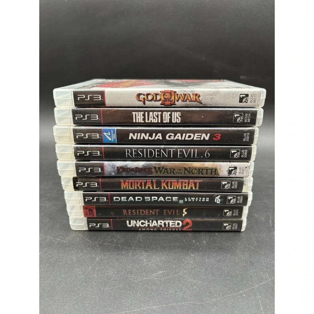 Lot of 9 PS3 Games CIB God of War The Last of Us Uncharted 2 Mortal Kombat +